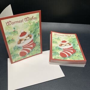 Paper Magic Group Christmas Card Set Of 24 Puppy In Stocking for a cozy holiday